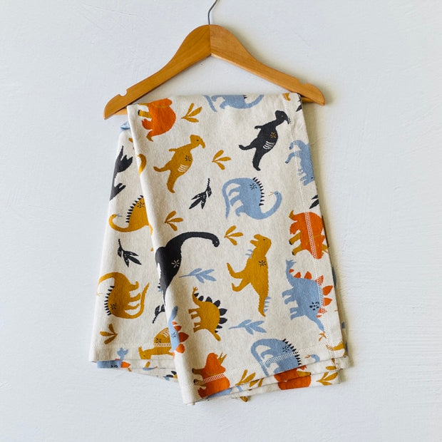 Dino Jacquard Knit Baby Blanket & Lovey Gift SET (Organic)