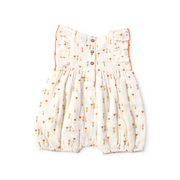 Wildflowers Ruffle Short Baby Romper (Organic Muslin)