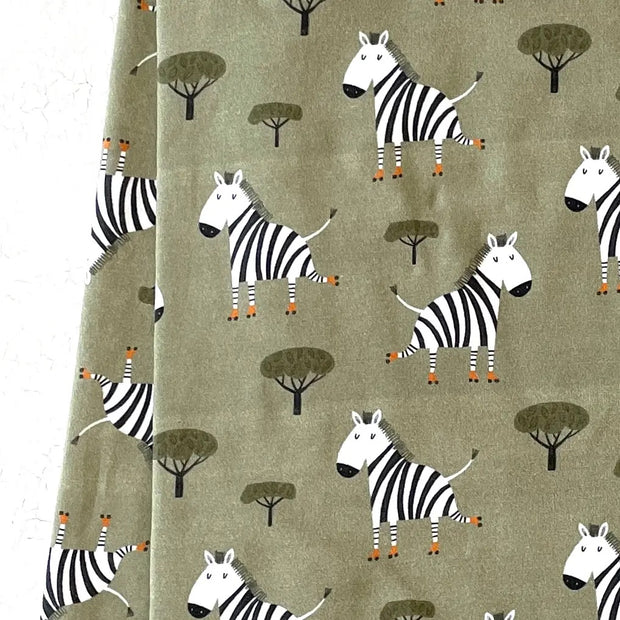 Skater Zebra Reversible Baby Blanket (Organic Jersey)