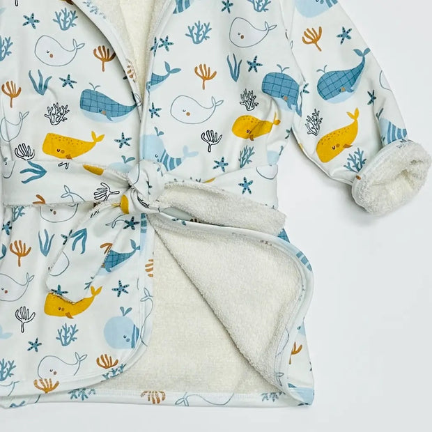 Ocean Baby Hooded Bathrobe (Organic Cotton)