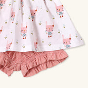 Organic Bunny Baby Girl Tunic Top + Bloomer Set (Organic Jersey)