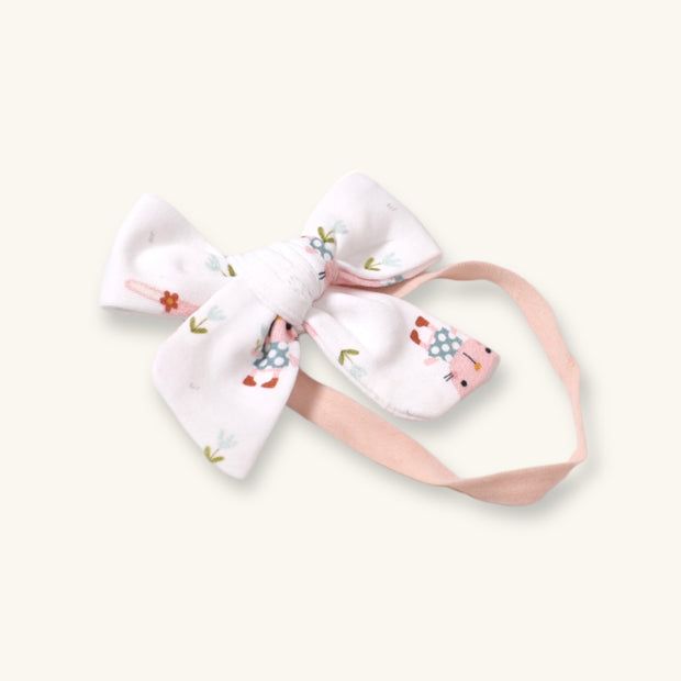 Bow & String Baby Girl Headband (Organic Cotton)