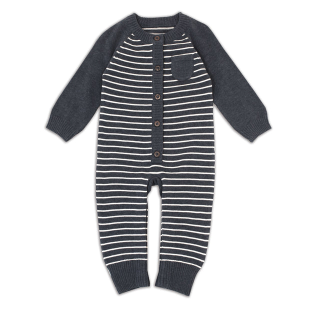 Milan Organic Cotton Heather Knit Classic Coverall for Babies by Viverano