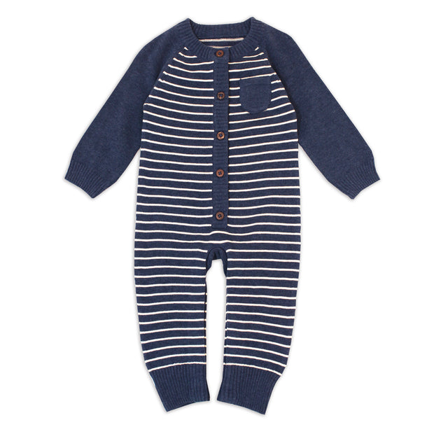 Milan Organic Cotton Heather Knit Classic Coverall for Babies by Viverano