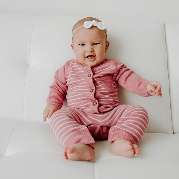 Milan Organic Cotton Heather Knit Classic Coverall for Babies by Viverano