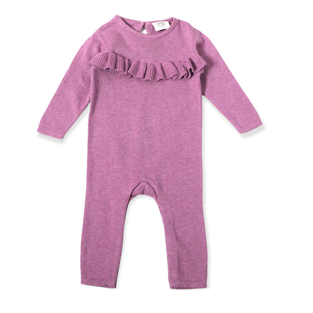 Milan Organic Cotton Ruffle Coverall for Babies by Viverano