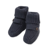 Milan Organic Cotton Heather Knit Newborn Bootie for Babies by Viverano