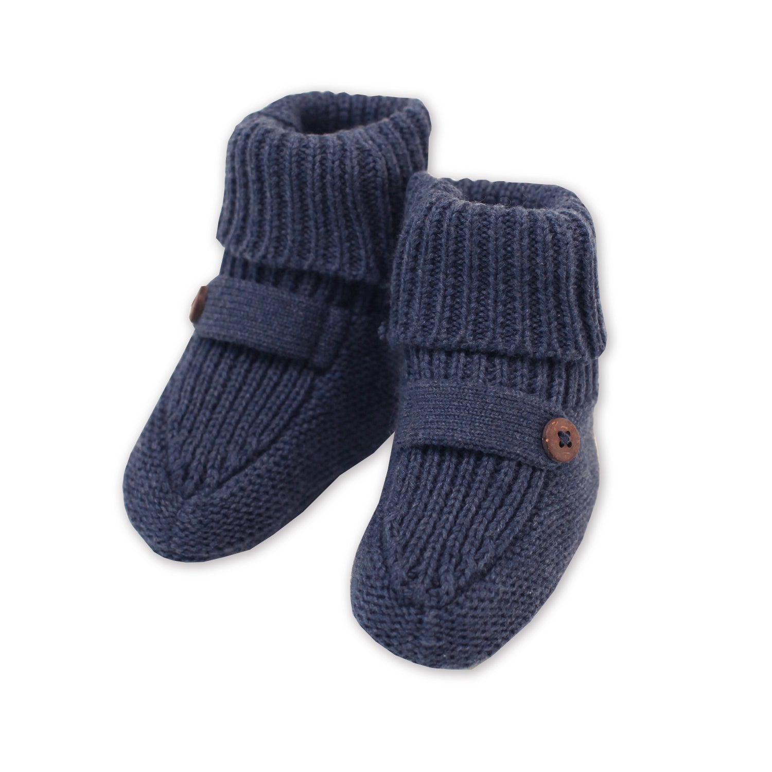 Milan Organic Cotton Heather Knit Newborn Bootie for Babies by Viverano