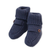Milan Organic Cotton Heather Knit Newborn Bootie for Babies by Viverano