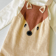 Fox Embroidered Baby Romper + Bodysuit Set (Organic Cotton)