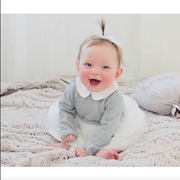 Milan White Peter Pan Sweater Knit Baby Girl Tutu Dress