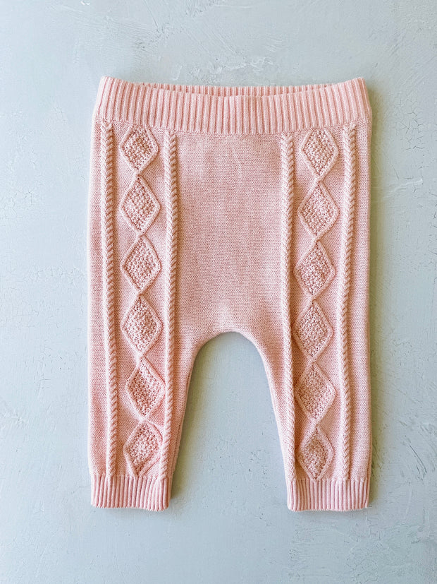 Cable Sweater Knit Baby Legging Pants (Organic)