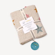 Stars Jacquard Knit Baby Blanket & Lovey Gift SET (Organic) by Viverano