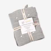 Bobble Jacquard Knit Baby Blanket & Lovey Gift SET (Organic) by Viverano