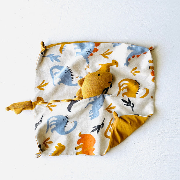 Organic Baby Lovey Security Blanket Cuddle Cloth - Dino