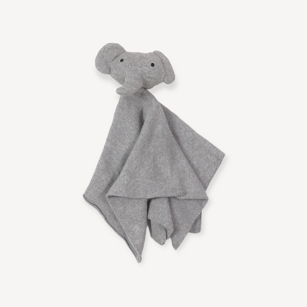 Elephant Jacquard Knit Baby Blanket & Lovey SET (Organic)