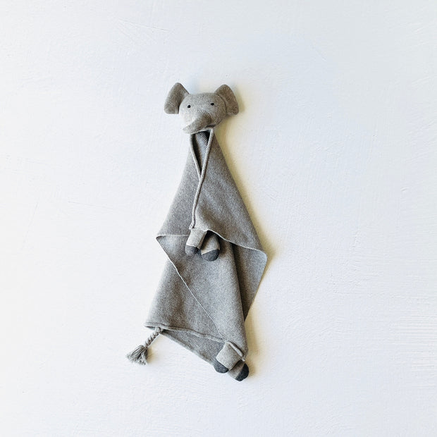 Organic Baby Lovey Security Blanket Cuddle Cloth - Elephant