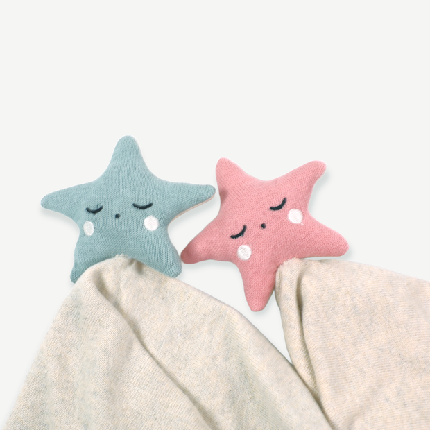 Organic Baby Lovey Security Blanket Cuddle Cloth - Star by Viverano