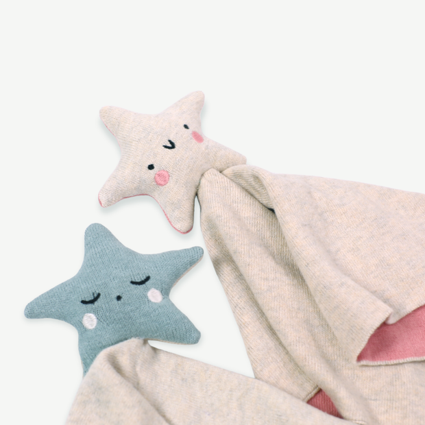Organic Baby Lovey Security Blanket Cuddle Cloth - Star by Viverano