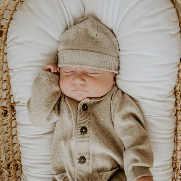 Milan Earthy Knit Baby Round Hat (Organic Cotton) - 4 Colors