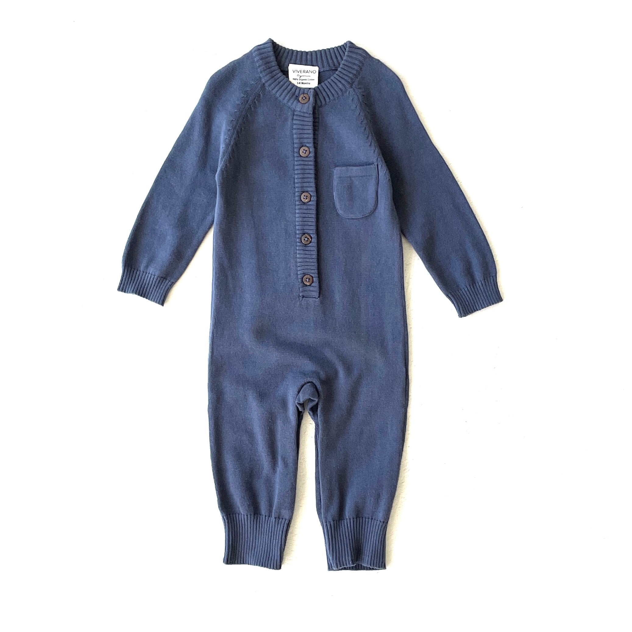 Milan Earthy Knit Classic Button Jumpsuit (Organic Cotton) - 3 Colors