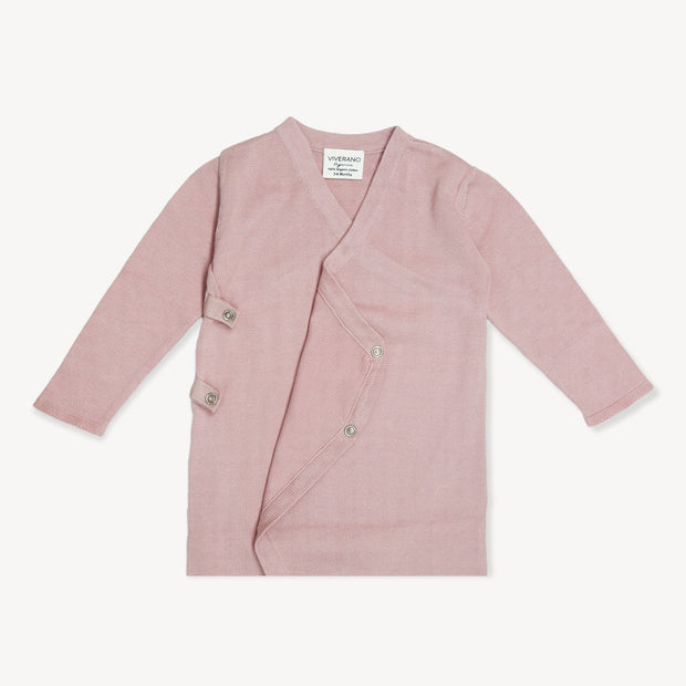 Milan Sweater Knit Baby Kimono Footie Coverall (Organic Cotton) Viverano Organic Baby Clothing