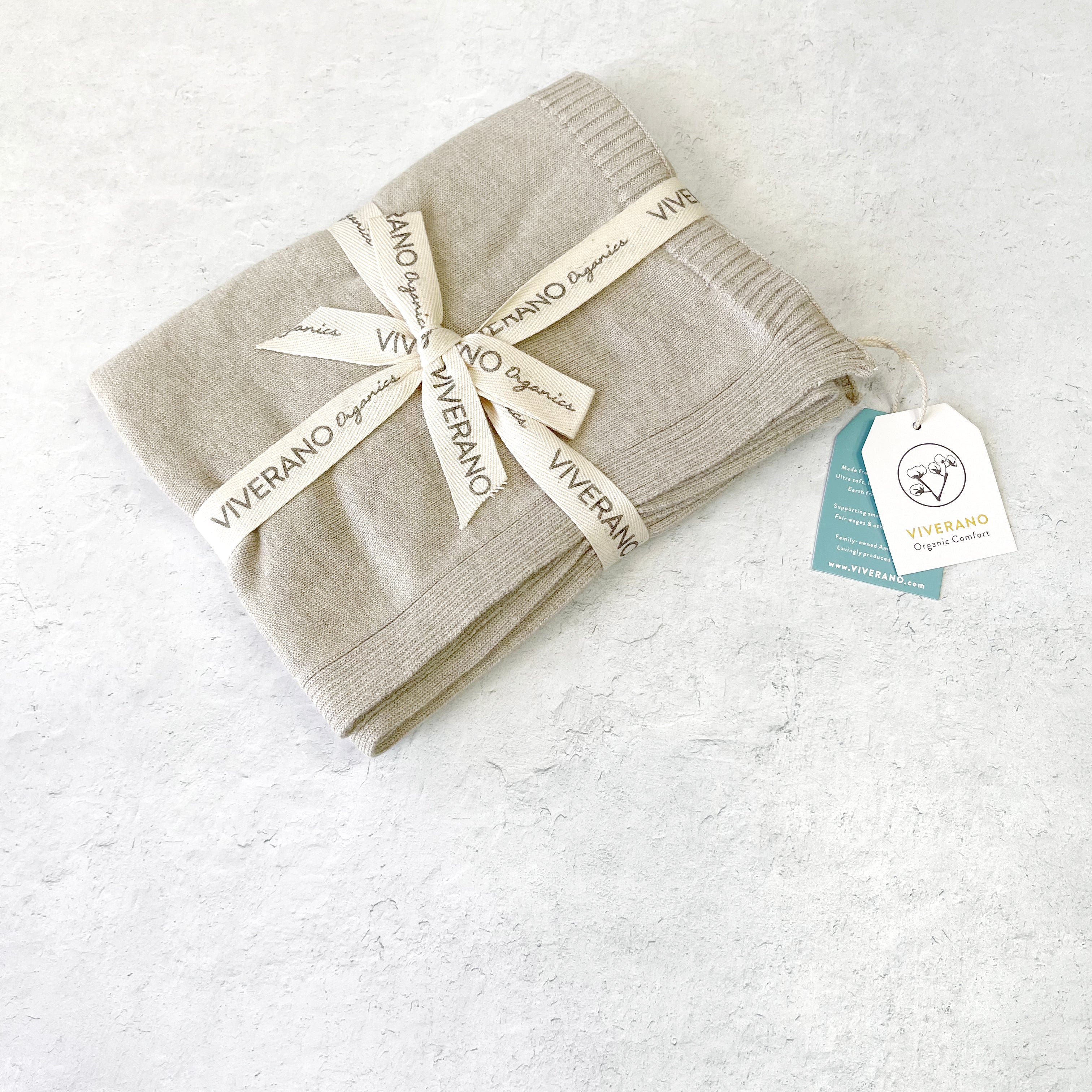 Milan Earthy Baby Blanket Sweater Knit (Organic Cotton) by Viverano Organics