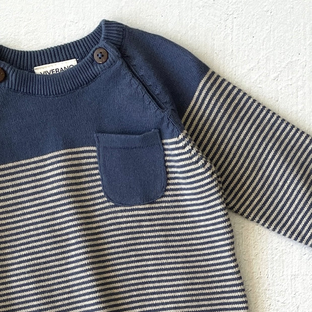 Milan Earthy Baby Raglan Pullover Top Sweater Knit (Organic Cotton) Viverano Organic Baby