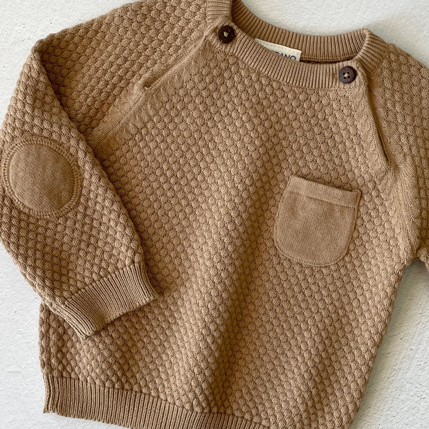 Milan Earthy Baby Raglan Pullover Top Sweater Knit (Organic Cotton) Viverano Organic Baby