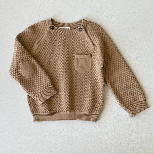 Milan Earthy Baby Raglan Pullover Top Sweater Knit (Organic Cotton) Viverano Organic Baby