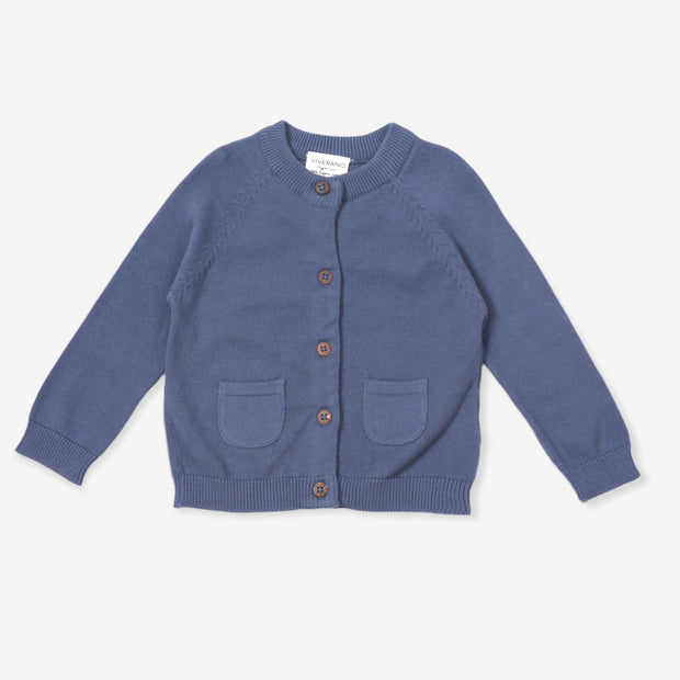 Milan Earthy Baby Button Cardigan Sweater Knit (Organic Cotton) - Viverano Organic Baby