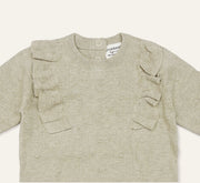 Milan Earthy Ruffle Bobble Baby Pullover Top (Organic Cotton) 2 Colors