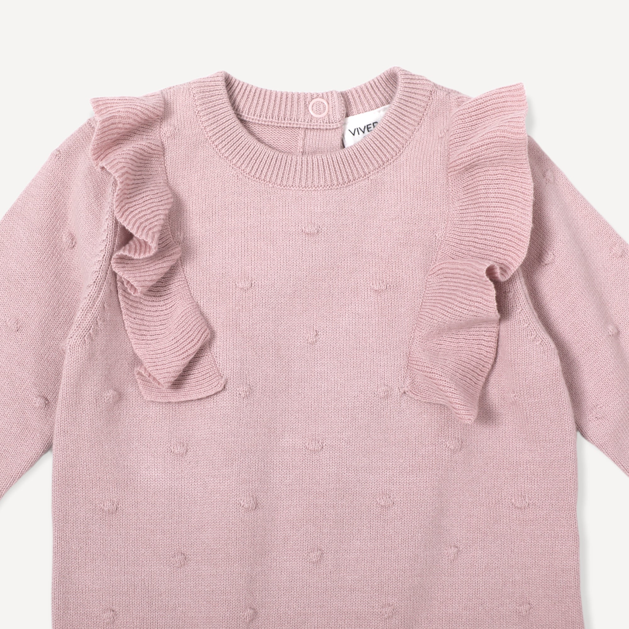 Milan Earthy Ruffle Bobble Baby Pullover Top (Organic Cotton) 2 Colors