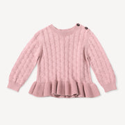 Milan Earthy Ruffle Tunic Sweater Knit Baby Dress Top (Organic Cotton)