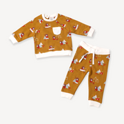 Camping Bear & Fox Jacquard Baby Tee & Jogger (Organic Cotton)