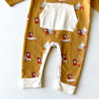 Viverano Organics Dino Kangaroo Pocket Baby Jumpsuit main image 1