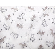 Horse & Bird Reversible Baby Blanket (Organic Cotton)