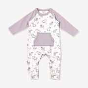 Horse & Bird Kangaroo Pocket Baby Jumpsuit (Organic Cotton)
