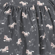 Horse & Bird Baby Flare Dress+ Bloomer Set (Organic Cotton)