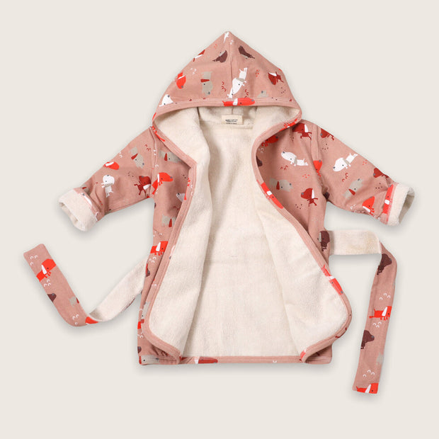 Yoga Dog Baby Hooded Bathrobe (Organic Cotton)