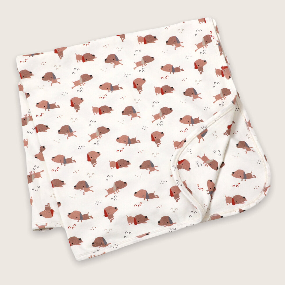 Yoga Dog Reversible Baby Blanket (Organic Cotton)