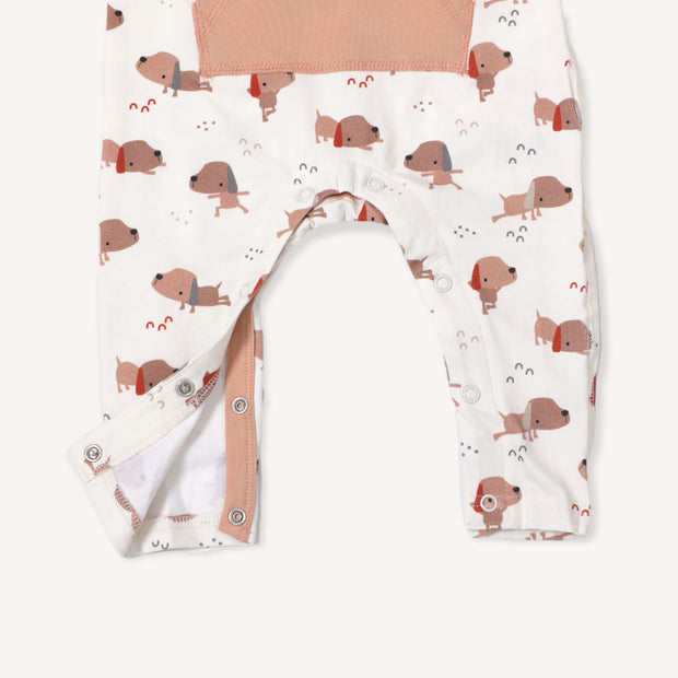 Yoga Dog Kangaroo Pocket Baby Jumpsuit (Organic Cotton)