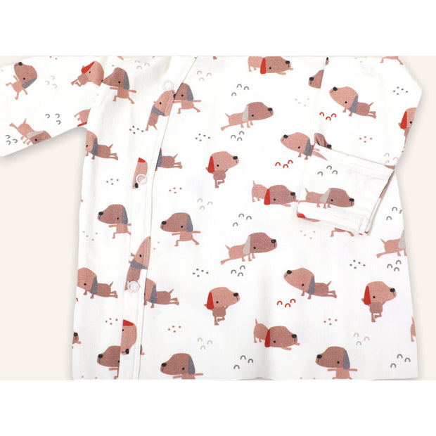 Yoga Dog Baby Kimono Sleep Gown (Organic Cotton)