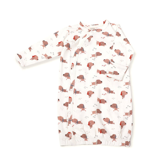 Yoga Dog Baby Kimono Sleep Gown (Organic Cotton)