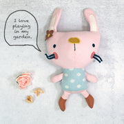 Sam Bunny Organic Cotton Fine Knit Stuffed Animal Baby Toy - Viverano
