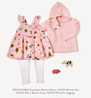 Organic Farm Ruffled Sleeveless Button Front Dress for Baby Girls