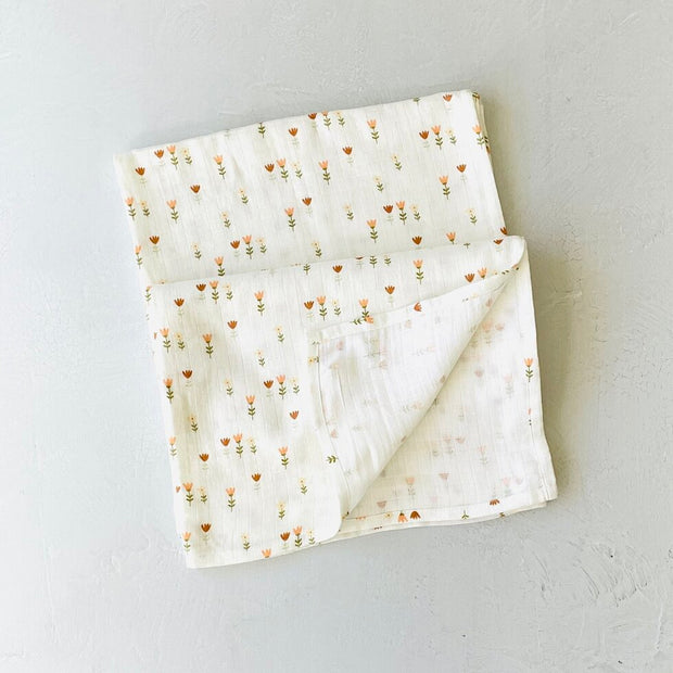 Wildflowers Baby Swaddle Blanket (Organic Muslin)