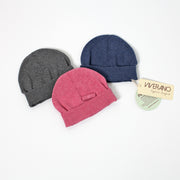 Milan Organic Cotton Heather Knit Newborn Beanie Hat for Babies by Viverano