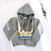 Viverano Milan Knit Organic Cotton Zip Hoodie Sweater for Babies