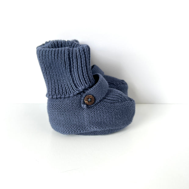 Milan Earthy Sweater Knit Baby Booties (Organic Cotton) by Viverano Organic Baby